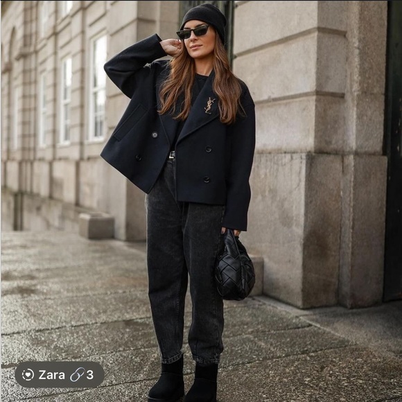 Zara soft double breasted cropped co - Picture 5 of 16